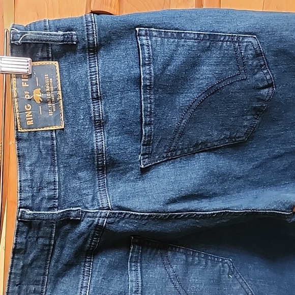 NWOT Ring Of Fire: Cayenne Rip-n-Repair Skinny Stretch, Dark Wash, 34"x30" - Picture 6 of 10